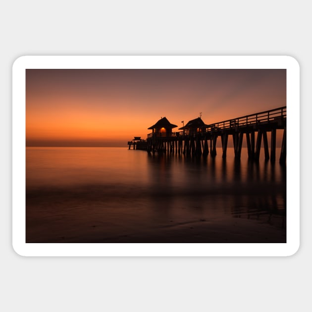 Fort Myers Pier Sunset Sticker by StacyWhite